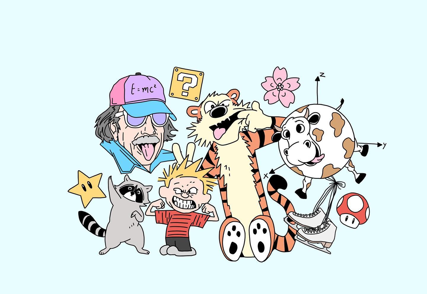 A collection of inside jokes and shared interests, for my husband when we first started dating. I printed this onto a water bottle!
